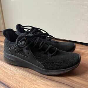 Puma Electron Street Running Shoes Womens 8.5 Lace-Up Lightweight Triple Black